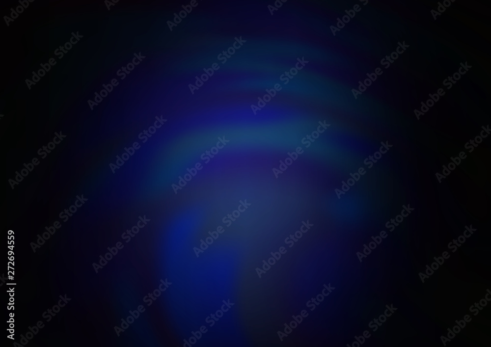 Dark BLUE vector blurred shine abstract pattern.