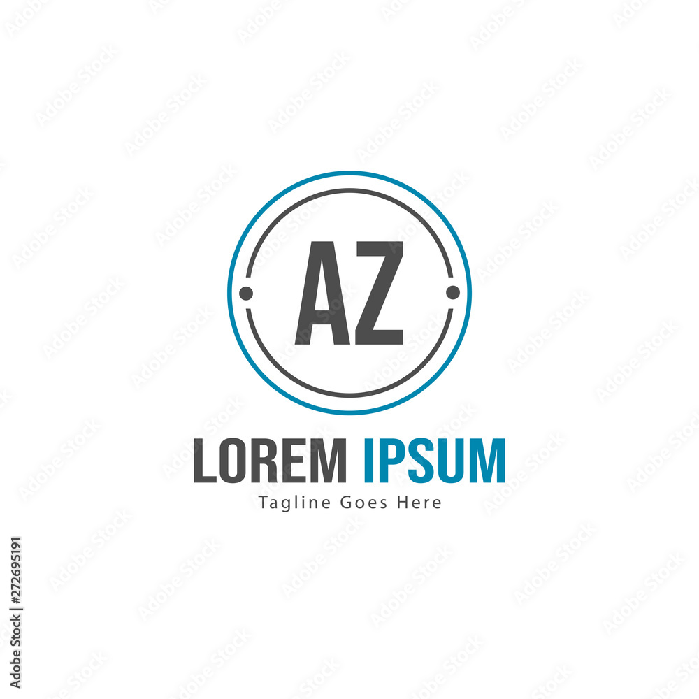 AZ Letter Logo Design. Creative Modern AZ Letters Icon Illustration AZ Letter Logo Design. Creative Modern AZ Letters Icon Illustration
