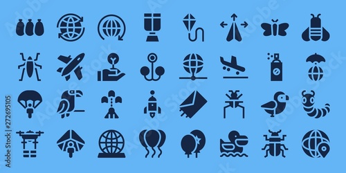 fly icon set