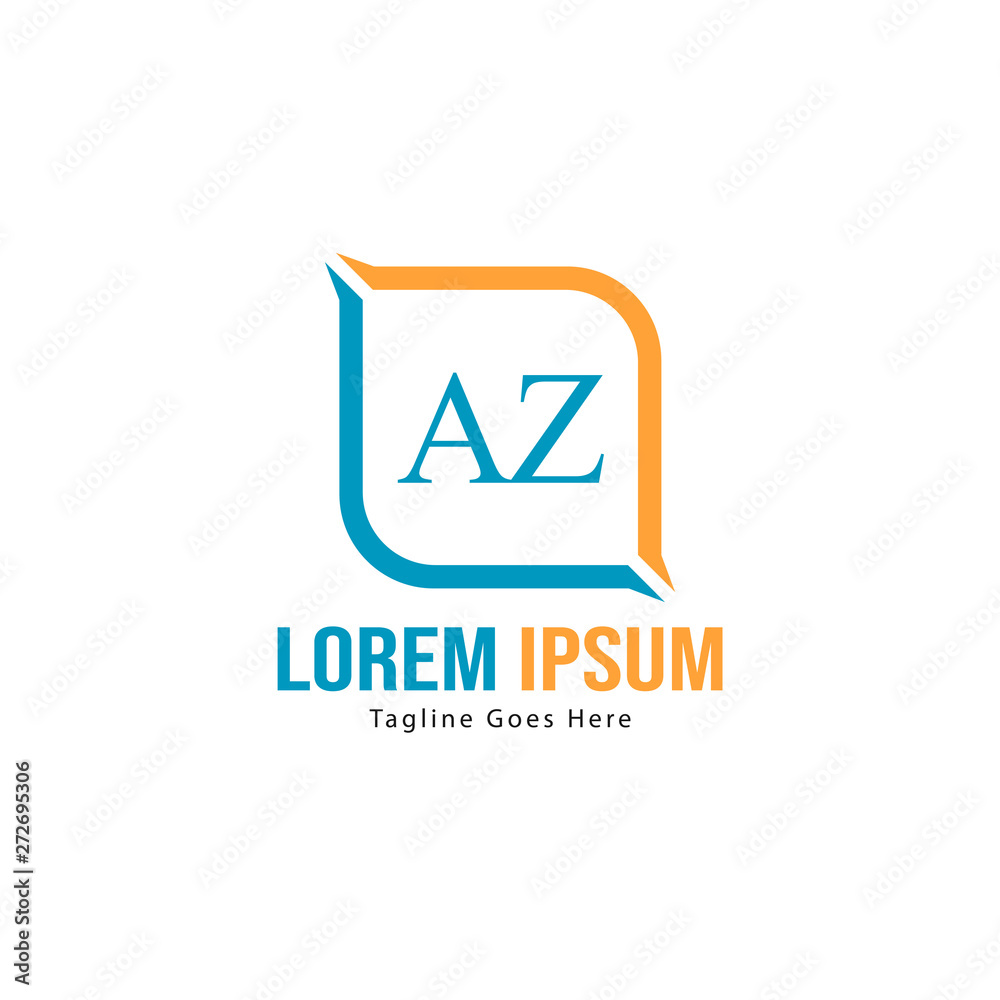 AZ Letter Logo Design. Creative Modern AZ Letters Icon Illustration AZ Letter Logo Design. Creative Modern AZ Letters Icon Illustration