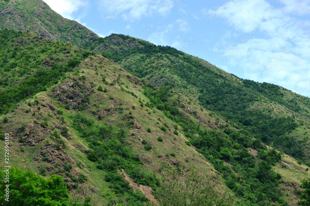 landscape of the hills in the clouds