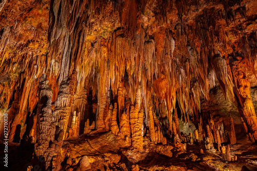 Cave stalactites, stalagmites, and other formations at Luray Caverns. VA. USA. © miami2you