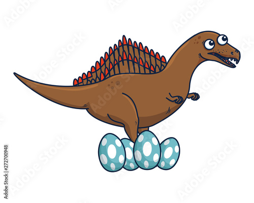 mother spinosaurus care of their eggs comic character
