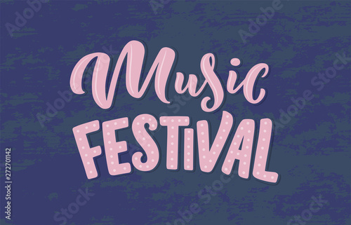 Quote about music. Hand dra...