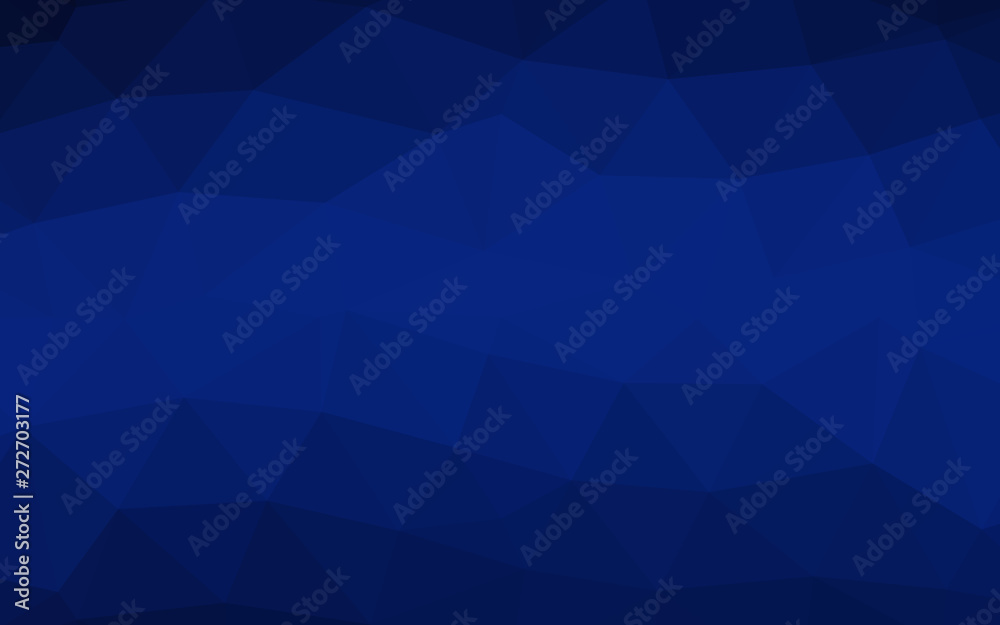 Obraz premium Dark BLUE vector abstract mosaic background.