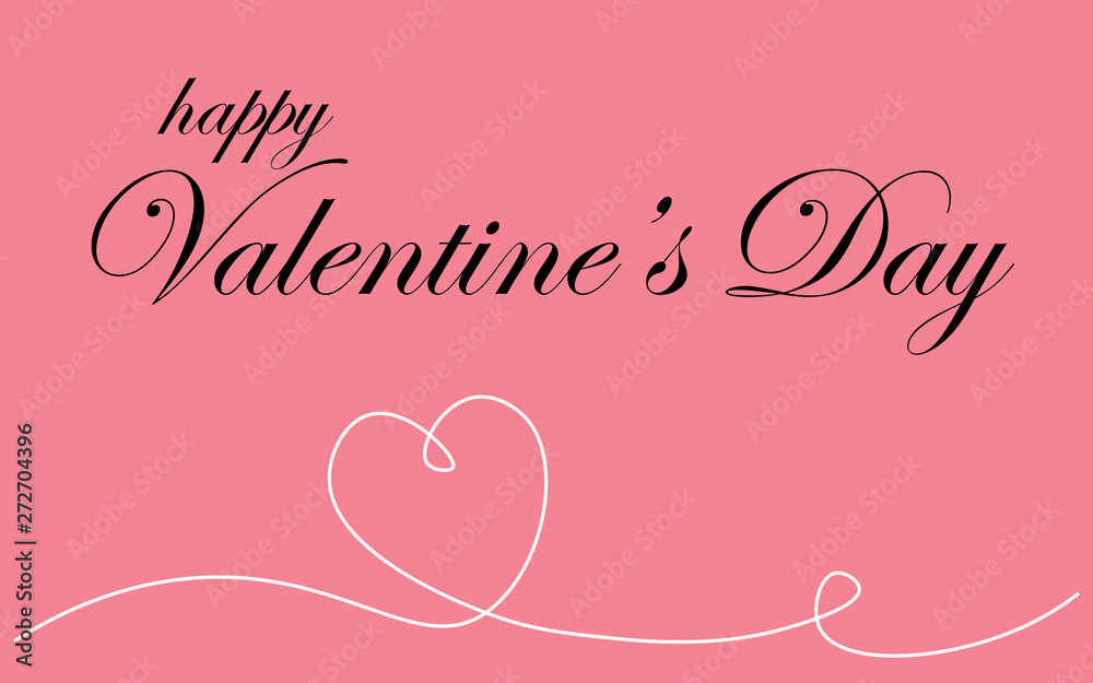 Happy Valentine's day background or card vector illustration