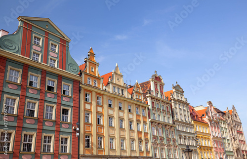 Wroclaw. Historic tenement houses on the main square