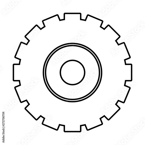 Isolated gear part design vector illustration