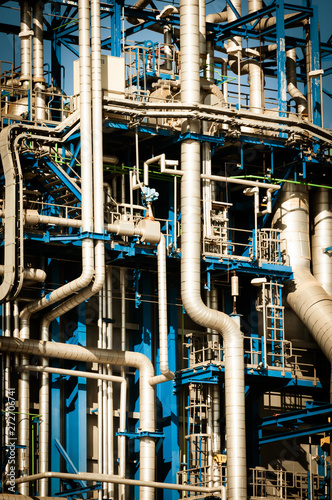 Industrial scene: refinery piping details