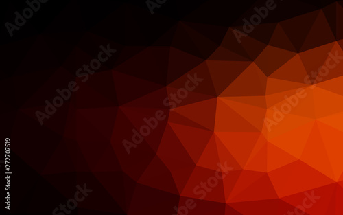 Dark Red, Yellow vector low poly layout.