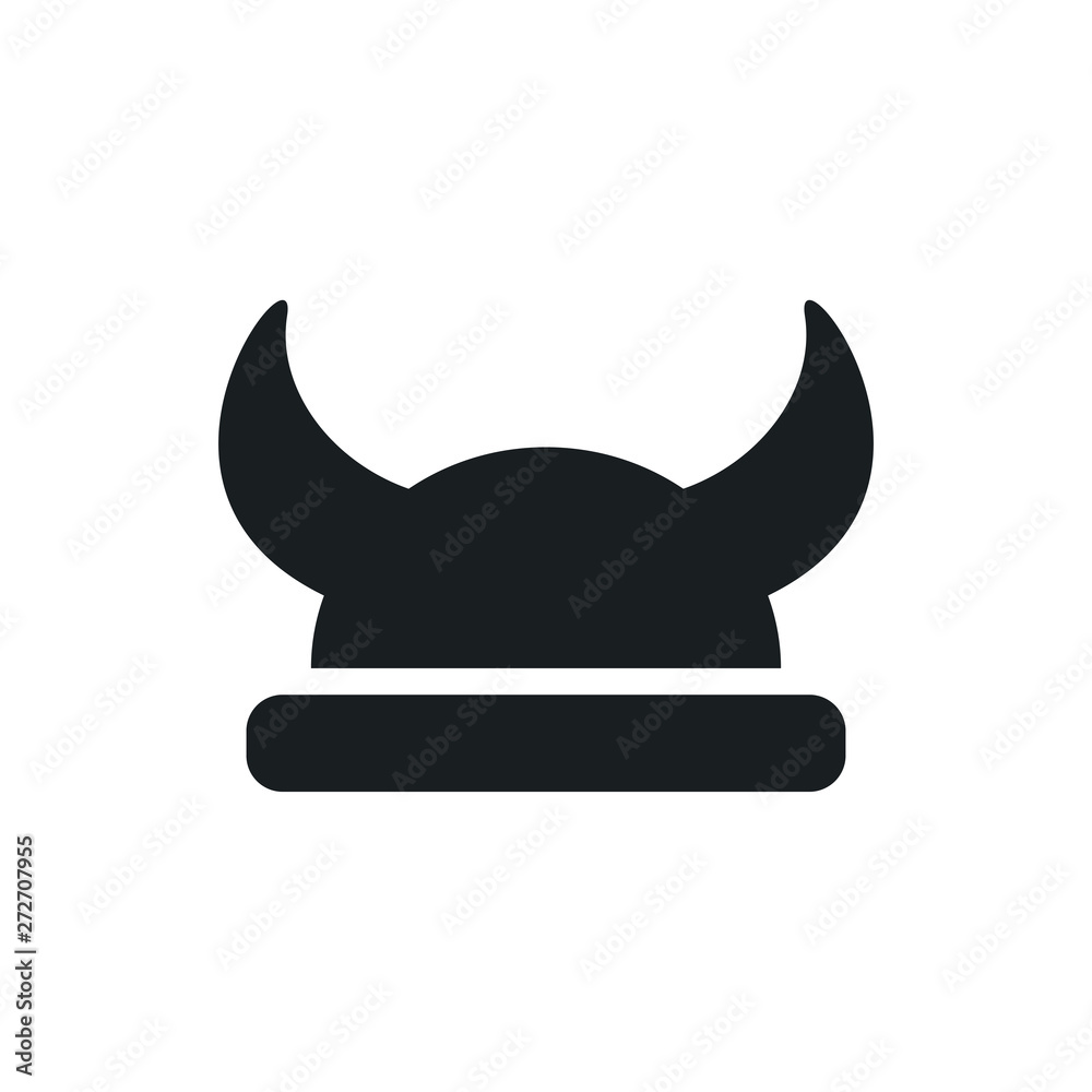 viking helmet vector icon