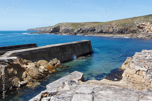 Pors Loubous harbor in Plogoff during summer photo