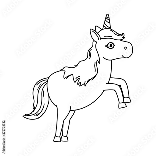 Isolated unicorn cartoon design vector illustration