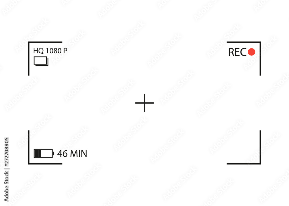 modern camera screen on white background, vector modern camera screen on white background, vector