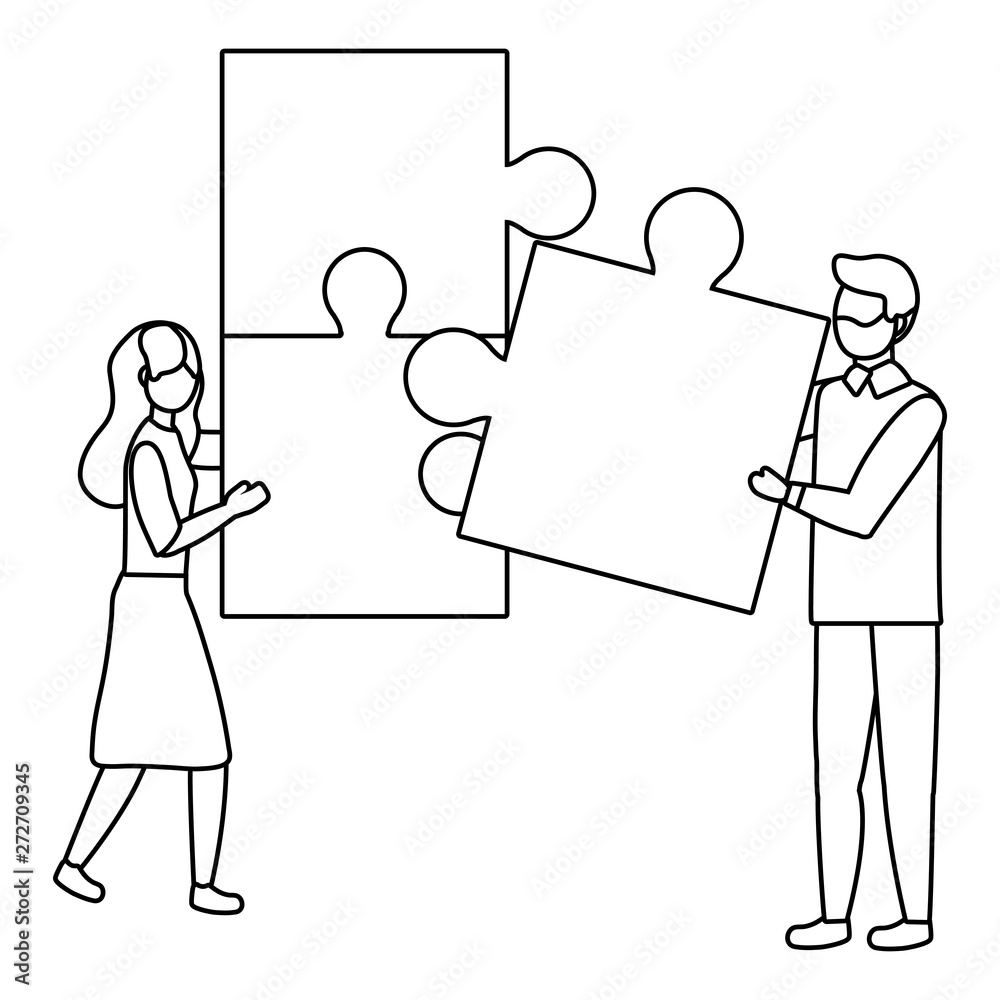 Businessman and businesswoman avatar design vector illustration Businessman and businesswoman avatar design vector illustration