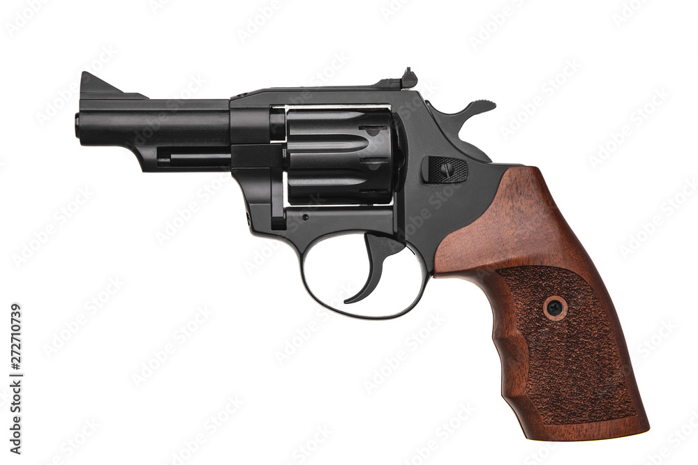 Gun pistol revolver isolated on white back Gun pistol revolver isolated on white back