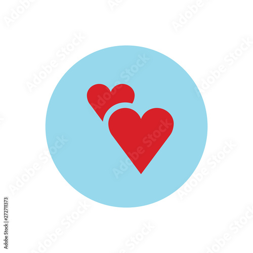 Two hearts icon, vector isolated love symbol. Double heart button. Free Download Two hearts icon, vector isolated love symbol. Double heart button. - GFXLoad