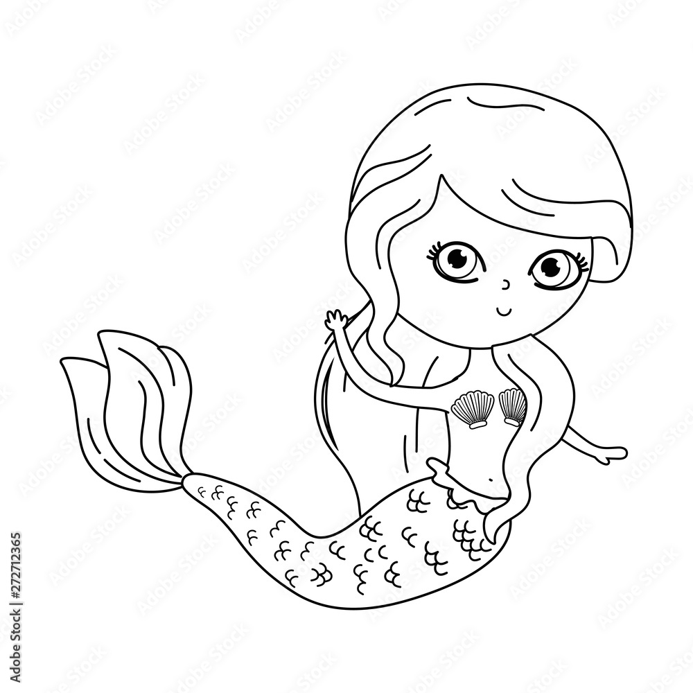 Mermaid of fairytale design vector illustration Mermaid of fairytale design vector illustration