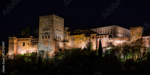 View of Alhambra Palace in Granada, Spain in Europe