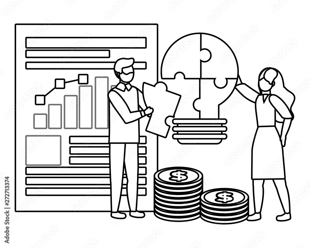 Businessman and businesswoman avatar design vector illustration Businessman and businesswoman avatar design vector illustration