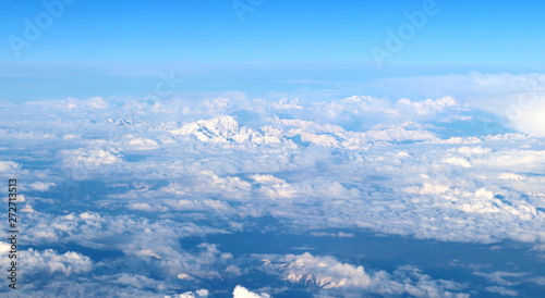 les alpes françaises vues du ciel