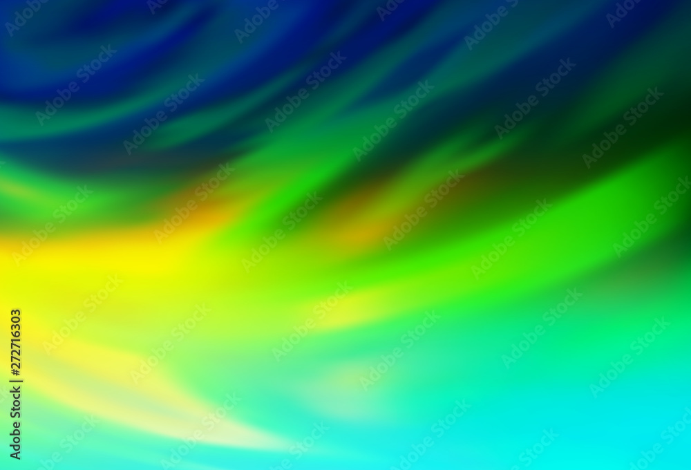 Dark Blue, Yellow vector glossy abstract layout.