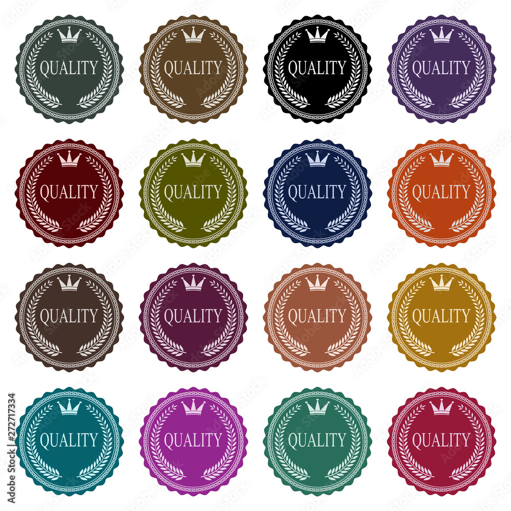 Set de 16 labels qualité vintage et rétro