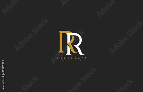 Elegant RR Letter Linked Monogram Logo Design