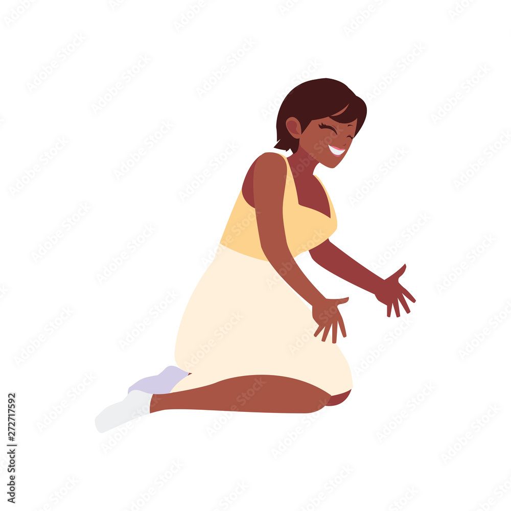 cute happy afro mom playing avatar character cute happy afro mom playing avatar character