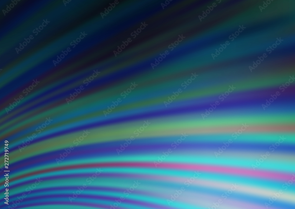 Light BLUE vector template with bent ribbons. Light BLUE vector template with bent ribbons.