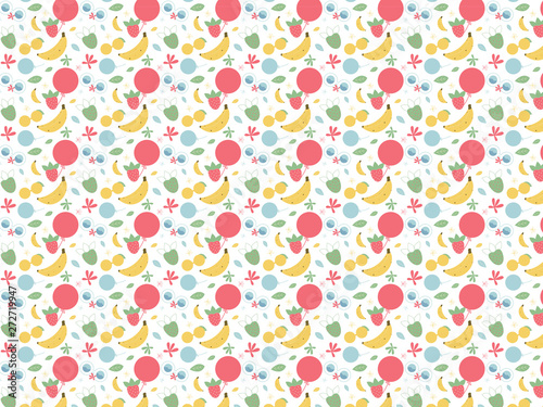 collection of colorful summer fruity & nature elements 