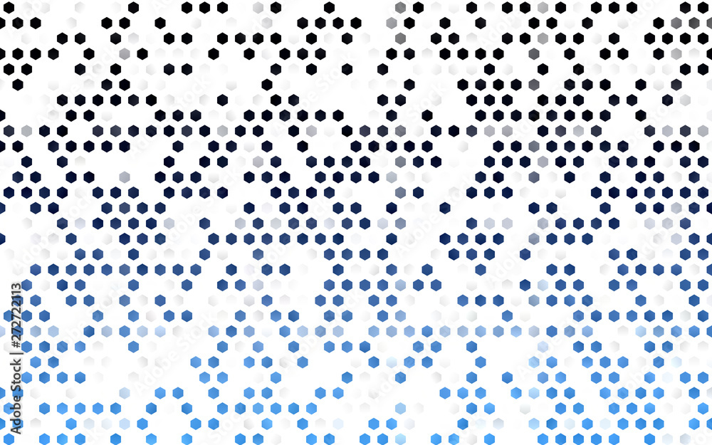 Dark BLUE vector background with hexagons. Dark BLUE vector background with hexagons.