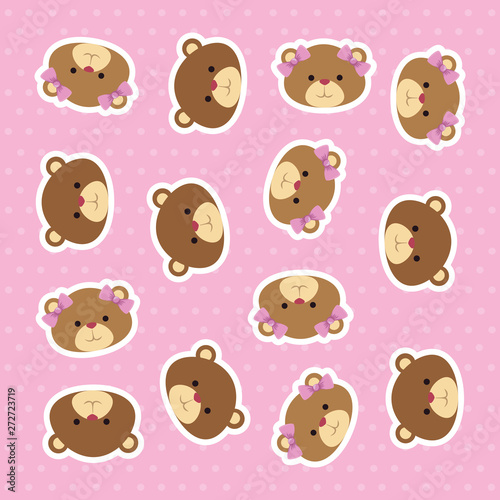 cutte little bears teddies couple pattern