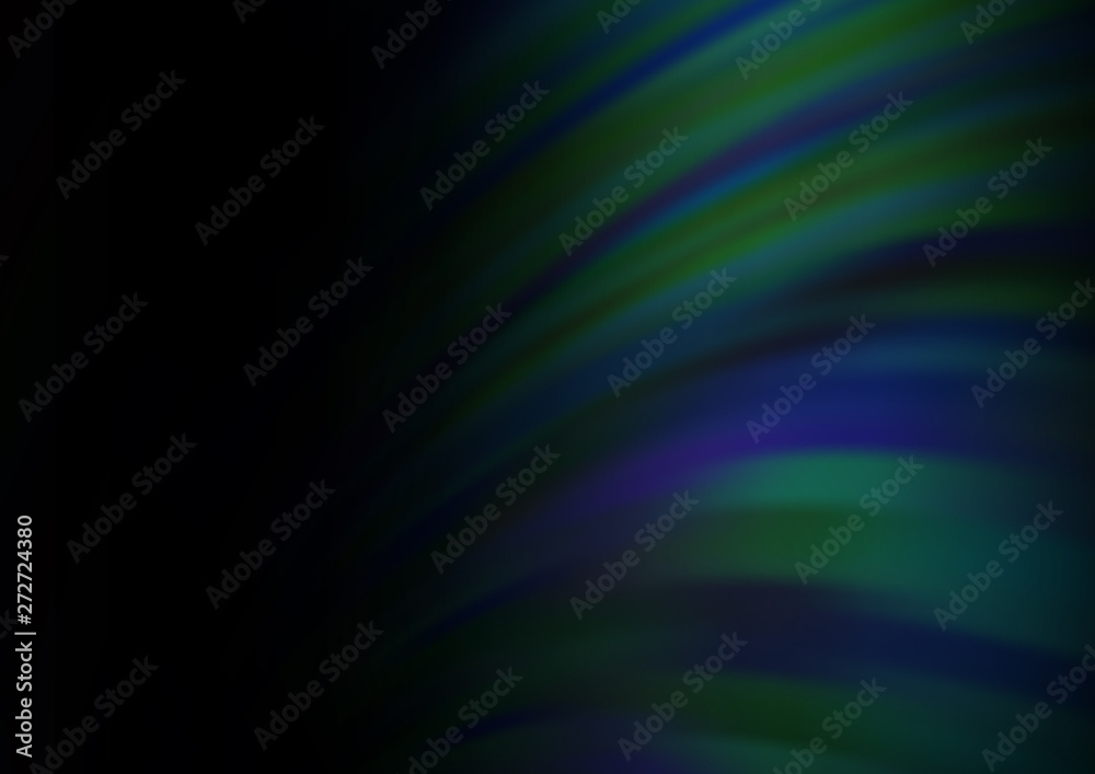 Dark BLUE vector background with lamp shapes.