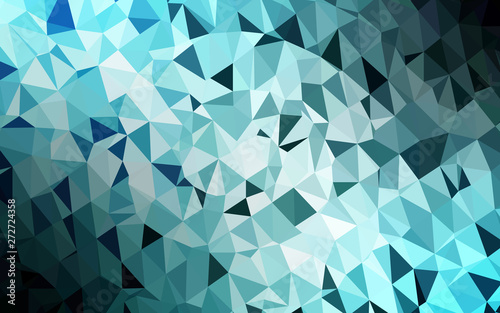 Fototapeta Naklejka Na Ścianę i Meble -  Light BLUE vector polygon abstract background.