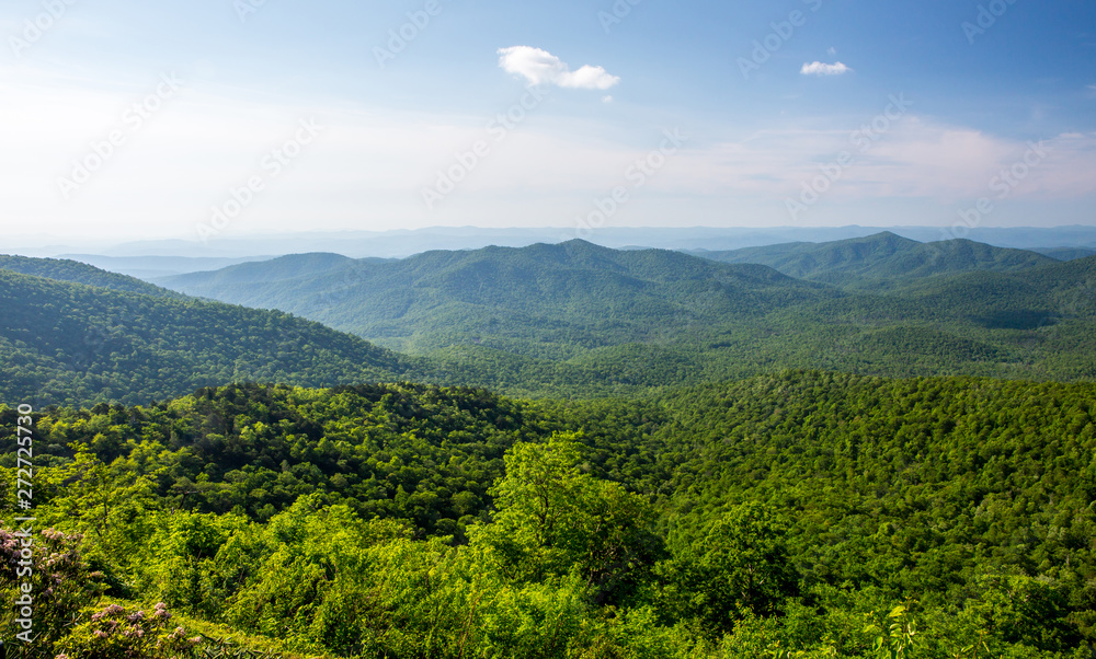 Blue Ridge Mountain Overlook in North Carolina