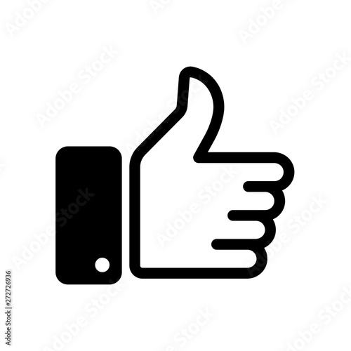 Thumbs up icon flat vector illustration design