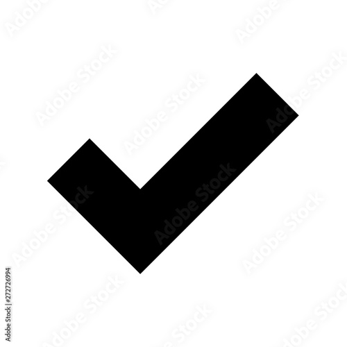 Tick mark icon flat vector illustration design