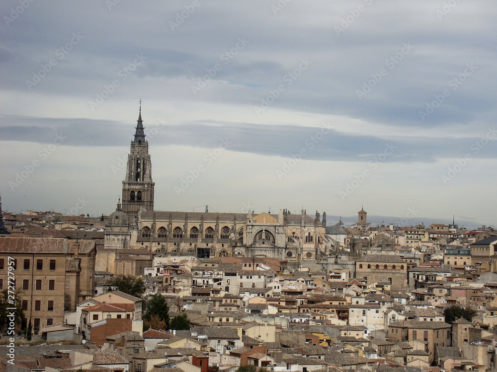 Beautiful panoramic view of the city of Toledo in Spain