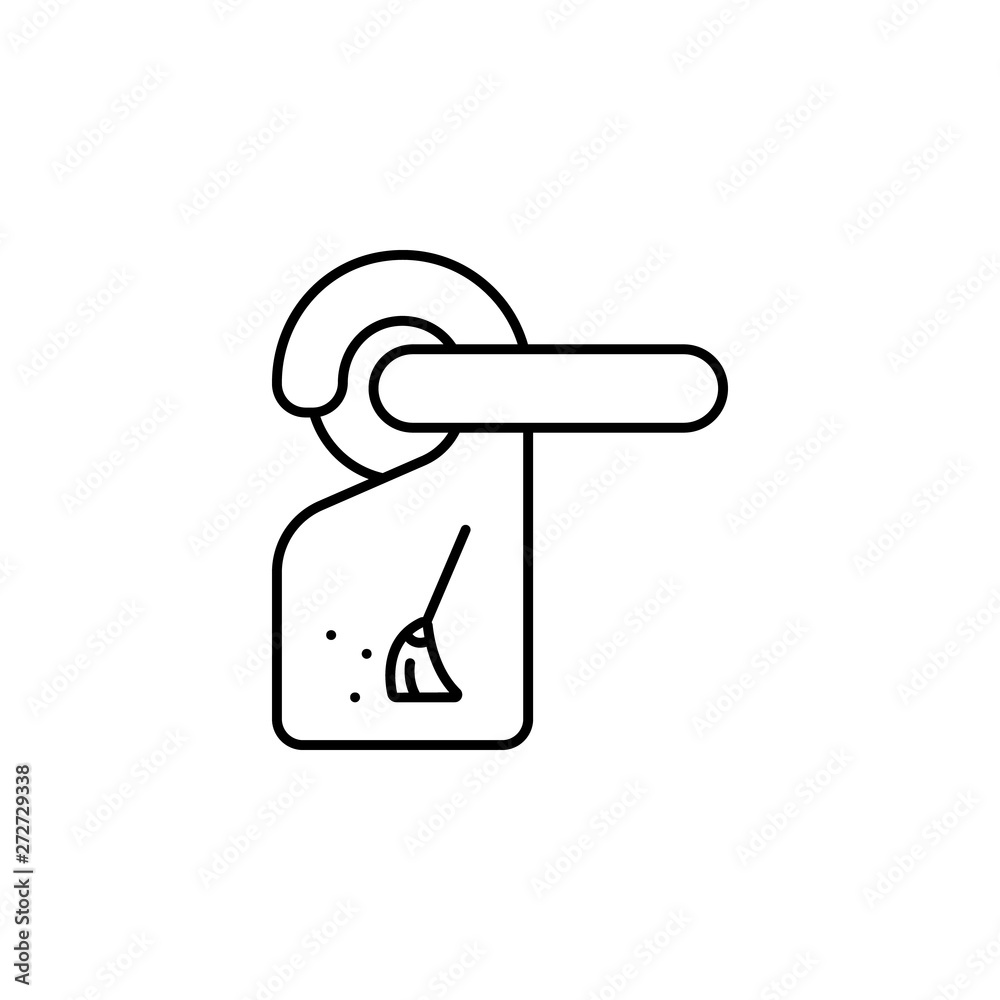 doorknob, cleaning icon. Simple thin line, outline vector of Hotel Service icons for UI and UX, website or mobile application doorknob, cleaning icon. Simple thin line, outline vector of Hotel Service icons for UI and UX, website or mobile application