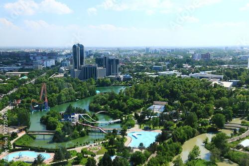 中央アジア　シルクロードの旅　ウズベキスタン　タシケント　テレビ塔からの眺望