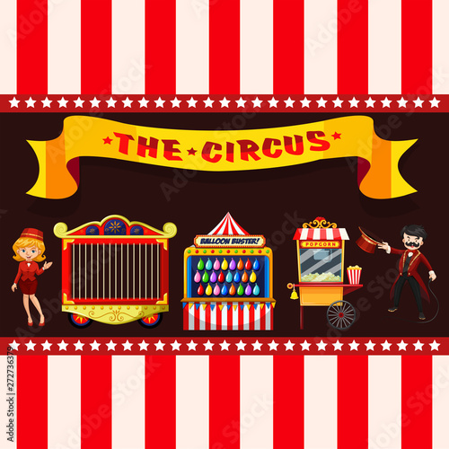 Circus concept with stalls