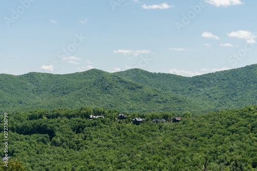 Beautiful Blue Ridge Parkway vista in springtime, North Carolina photo