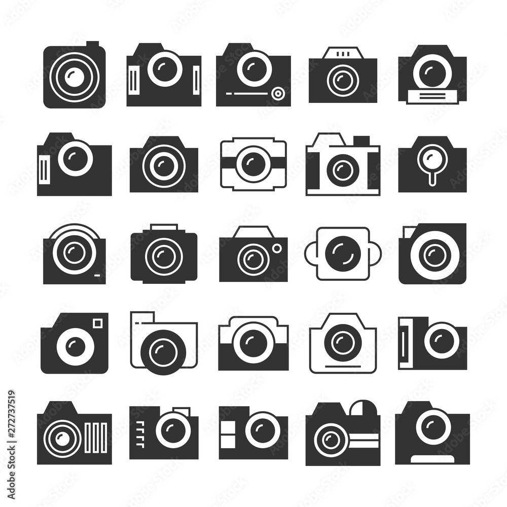 camera and video recorder icons set camera and video recorder icons set