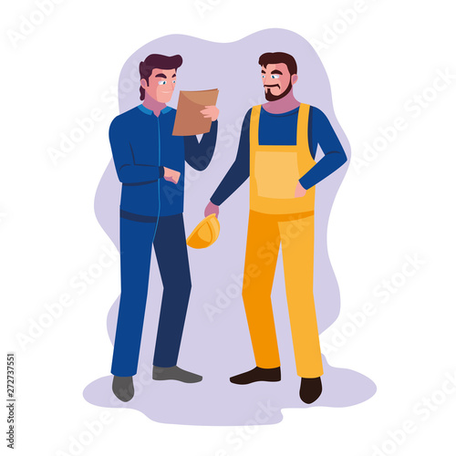 Avatar cartoon engineer men design