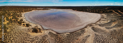 Panoramic view of a Salt Lake taken from a drone. Gairdner South Australia, Australia photo