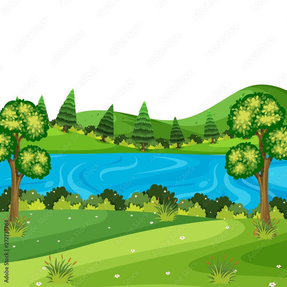 Fototapeta premium A beautiful nature landscape