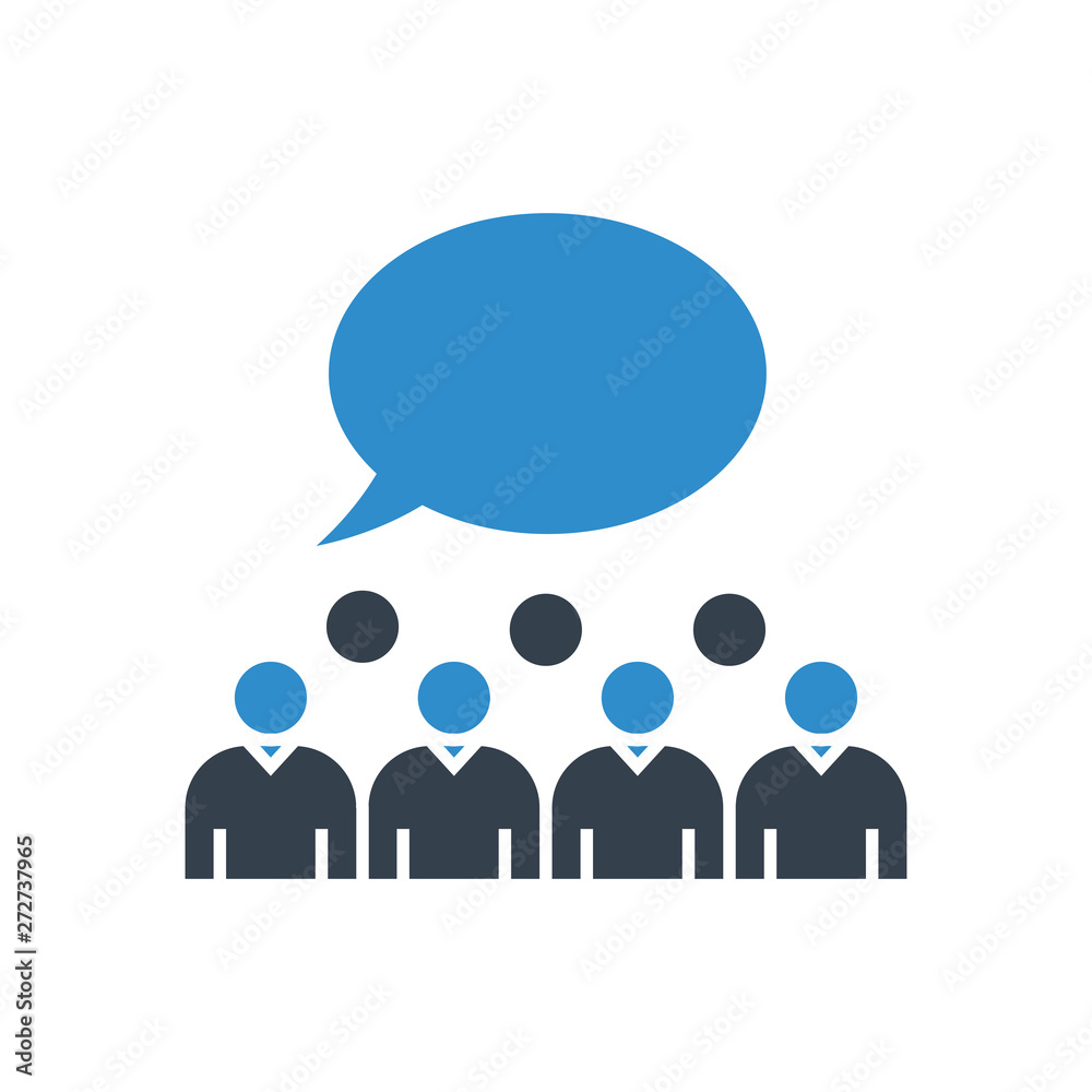 group of people and speech bubble icon group of people and speech bubble icon