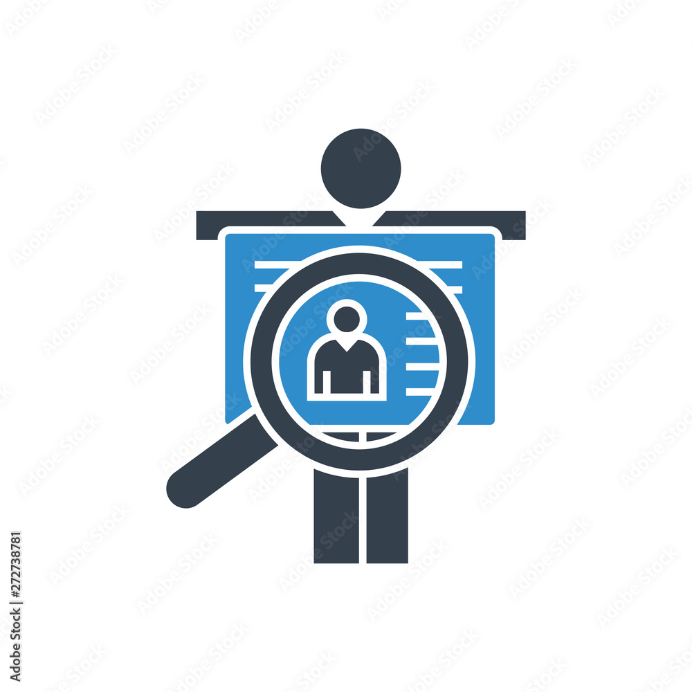 business man and profile analysis concept icon business man and profile analysis concept icon