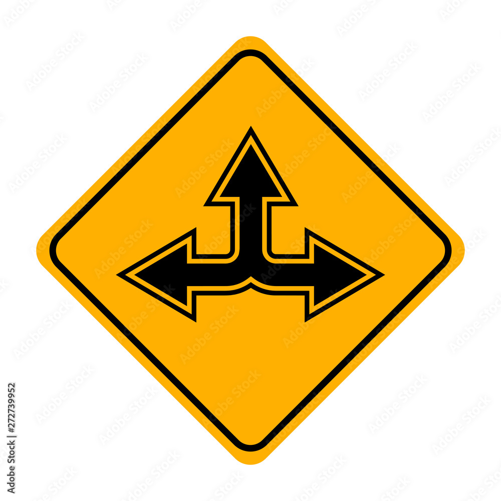 arrow road sign in yellow signage arrow road sign in yellow signage